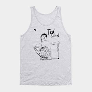 Ted Williams | Black Retro Tank Top